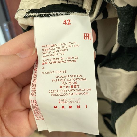 MARNI Abstract Print Shift Dress Size 42 US Size 6 - Picture 10 of 13